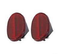 Riflettore ovale per parafango posteriore per bicicletta, luce di sicurezza classica rossa e nera per bici, accessorio per ciclismo notturno altamente riflettente, facile da installare per la maggior