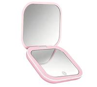 Riflettore portatile per trucco con illuminazione a LED, A | Design pieghevole a conchiglia e due inserti riflettenti per la cura quotidiana in viaggio