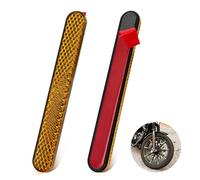 Riflettore Posteriore Moto Catadiottro Bicicletta Giallo - 2 pezzi 100 X 13 X 7 mm Riflettore Anteriore Bicicletta Autoadesivo Occhi di Gatto Riflettore per Bicicletta e Moto Più Visibilità e