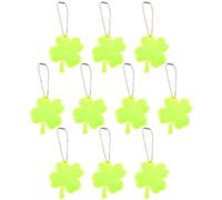 Riflettore quadrifoglio - Etichetta portachiavi di avvertenza di sicurezza, clip pendente riflettente per zaino | Accessorio per appendere visibilità notturna con superficie luminosa per borsa a traco