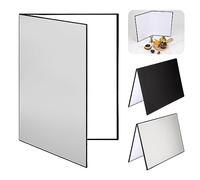 Riflettori 3 in 1 Pannello Riflettore di Luce A3 Fotografico Pieghevole Diffusori per Photo Studio Fotografia di Natura Morta Gioielli Cibi Prodotti Cosmetici 42 * 29cm (Argento/Bianco/Nero)