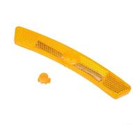 Riflettori Cerchi Bicicletta 4pz Montaggio Attrezzi Riflettori | Materiale PC , resistenza acqua e per sole, visibilità notturna ottimale, fissaggio per sicuro sui raggi(Yellow)