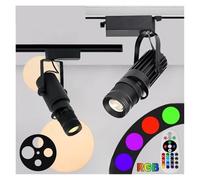 Riflettori da Palco, Faretti da soffitto con proiettore for logo regolabile RGB Stage Zoom LED Track Lights Galleria fotografica Apparecchio di illuminazione for binario teatrale(4000K,White 10W)