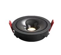 Riflettori da Palco, Faretti LED ultra sottili con angolo di fascio ridotto, luce spot integrata 7W12W18W 24°, for soffitto, for casa, quadri, musei d'arte(Black,4000K_12W DIMMABLE)