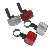 Riflettori for bicicletta 10-50 pezzi Riflettore for luci for bici da esterno Riflettore sicuro for montaggio su manubrio for bici(Black,30PCS)