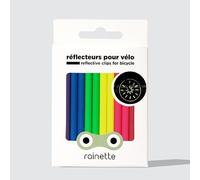 Riflettori per raggi di bicicletta Rainette 80 mm - 12 pezzi ( Fluo )