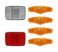 Riflettori per raggi per bicicletta, set da 6 pezzi, per bicicletta, occhi di gatto, bicicletta per bambini, set di riflettori anteriori posteriori per bici da strada, MTB