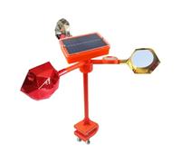 Riflettori per uccelli da esterno, riflettori per spaventare gli uccelli, con allarme sonoro regolabile, ad energia solare, repellente per piccioni, picchi, passeri, ringhiere, terrazze, patio