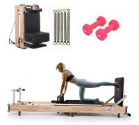 Riformatore pieghevole Pilates Machine, Pilates Reformer macchina attrezzatura con molle, seduta Boxand Jump Board per allenamento a casa