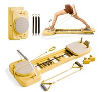 Riformatore Pilates Pieghevole Apparecchio Pilates 3 Molle Casa 152x55cm | Macchina Allenamento Pilates Versatile Resistenza Intercambiabile Pieghevole Risparmio Spazio Per Esercizio Casa Quotidiano