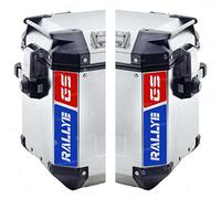 Rifrangenti Adesivi bicolori compatibili con Valigie Laterali GIVI TREKKER OUTBACK 48 37 ltr Motorrad Rallye (Blu-Rosso)