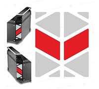 Rifrangenti Adesivi compatibili con GIVI Monokey Trekker Outback Bauletto Alluminio TOP CASE 42 58 ltr (Bianco-Rosso)