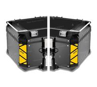 Rifrangenti Adesivi compatibili con GIVI Monokey Trekker Outback Bauletto Alluminio TOP CASE 42 58 ltr (Giallo)