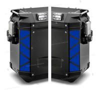 Rifrangenti Adesivi compatibili con Valigie Laterali GIVI TREKKER OUTBACK 48 37 ltr Motorrad (Blu)