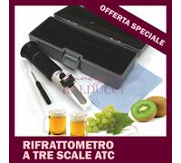 RIFRATTOMETRO a TRIPLA SCALA BRIX BABO OE' PER UVA CON ATC