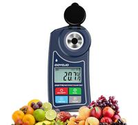 Rifrattometro Digitale Brix con Compensazione Automatica della Temperatura, per Campioni d'Acqua, Alimenti, Frutta, Bevande e Contenuto Zuccherino delle Colture (0,0-55,0% Brix)