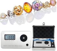 Rifrattometro digitale for pietre preziose, tester portatile for l'autenticità dei gioielli, strumento professionale for l'identificazione dei gioielli, errore di misurazione: ±0,005