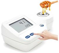 Rifrattometro digitale per misurare lo zucchero, 0-85%, con sensore ATC e temperatura, IP65, impermeabile, per miele, succhi di frutta, marmellata, precisione 0,1%, campionamento a 2 cadute, custodia