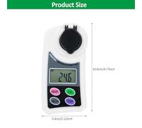 Rifrattometro digitale Rilevatore portatile LCD portatile della concentrazione di zucchero Compensazione automatica della temperatura per l'industria delle bevande alimentari