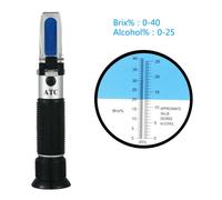 Rifrattometro Per Alcool Zucchero Uva Vino 0-25% Concentration 0-40% Brix Tester