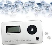 Rifrattometro Portatile per Gemme, Strumento Di Identificazione per Tester Di Gioielli Con Display Lcd E Batteria Da 700 Mah, Indice Di Rifrazione 1.300-3.000, Elevata Precisione Di Misurazione 0.001