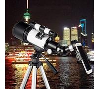 Rifrattore astronomico da 70 mm con treppiede regolabile, notte con scarsa illuminazione, impermeabile HD, adattatore per smartphone, zaino e filtro lunare
