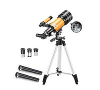 - Rifrattore - Ottica in vetro completamente rivestita - Treppiede regolabile in altezza - Pacchetto software di astronomia bonus Adattatore per osservare la luna e i pianeti