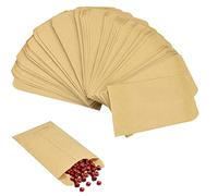 Rifrpha 100 PZ Mini Sacchetto di Carta Kraft Marrone Vintage Busta di Kraft Marrone Sacchetto di Semi Kraft Buste per Semi Marroni Sacchetti Carta Kraft Piccoli per Caramelle Monete Confetti, 6*10CM