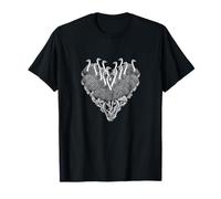 Rifugi Love Wild Birds a Forma di Cuore di Struzzo Maglietta