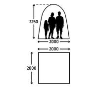 Rifugio gonfiabile - KAMPA - AIR Shleter 200 - 2 x 2 m - Grigio e nero