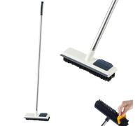 Rifugio per pavimenti, scrubber da 2 in 1 pavimento con manico lungo 3 sezioni, setole dure in plastica pulizia a efficienza a efficienza del pennello, ideale per pulire il muro della cuc