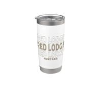 Rifugio rosso vintage Montana Bicchiere termico in acciaio inox doppia parete