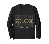 Rifugio Rosso Vintage Montana Maglia a Manica