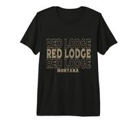 Rifugio Rosso Vintage Montana Maglietta Premium