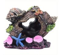 Rifugio unico in resina per pesce Betta e gamberi, decorazione a forma di botte da vino antico per acquario, ornamento Tagli UnicaABS