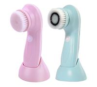 Rifumo elettrico per la pulizia del viso, scrubber per viso portatile con 6 teste, strumento per il viso spa vibrante per la pulizia dei pori, la cura della pelle ricaricabile (A3)