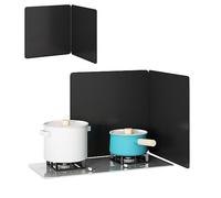 RIFWOVE Paraschizzi Parete Cucina, Piastre Proteggi Fiamma, Paravento per Fornello da Campeggio, Padelle Protezione per Schizzi, Protezione Schizzi di Olio per Cucine a Gas e Padella