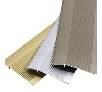 RIFWOVE Soglia di Transizione in Alluminio, Profilo di Transizione Striscia di Transizione Soglia in Alluminio, Soglia Porta per Moquette E Pavimento,Dislivello di 15mm-45mm (Color : Champagne)