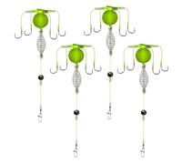 Rig - 4 ganci in acciaio inox per alla | Esca primaverile Gabbia ami da | Esca a molla Cage 4X | Titolare di Catfish Ba-It, accessori sportivi e ricreativi all'aperto per pesce