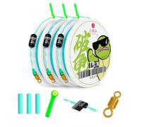 Rig da Pesca Pre-assemblato, Lenza Nylon | Lenza principale nylon rinforzata PE, per fiumi, design anti-o, per Acqua Dolce, per la Pesca Sportiva