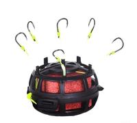 Rig per pesce gatto con design a doppio gancio, perfetto per nutrire i pesci dal fondo in qualsiasi ambiente (6#)