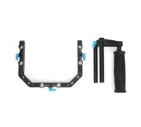 Rig per produzione video con matte box e sistema follow focus per fotocamere DSLR, kit completo di supporto per spalla, gabbia a C e supporti per