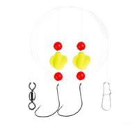 Rig Pompano EVA con Doppi per galleggianti e Piombi 120cm Rig | per materiale EVA , doppio di piombi, galleggiante ad visibilità, lunghezza 120cm, ideale per surf(Yellow)