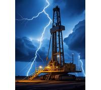 Rig Strike: Lightning Drill Notebook: 100-Page Oilfield Notebook for Notes, Logs, or Daily Hustle