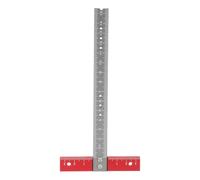 Riga a T in Lega di Alluminio per Misurazioni Precise in Officina | Design a T, Guida Lineare per Tracciatura, per Carpentieri e Cantieri, Colore Argento