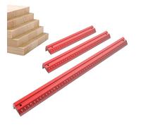 Riga da Disegno Tecnico - 3 Pezzi in Alluminio di Precisione Resistente | Righello con Bordo Dritto - Per La Guida Di Lavorazione Del Legno, Ingegneri, Falegnami E Progetti Di Costruzione