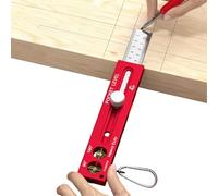 Riga Di Precisione | Indicatore Orizzontale Magnetico - Goniometro per Tracciatura con Scale Metriche e Imperiali | per Dettagli di Misurazione Tracciatura Taglio da Carpentiere