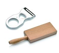 riga gnocchi con doppia facciata in legno di massello cm 19 e sbucciatore universale kit pronto patate e gnocchi prodotti italiani CREAZIONI i Colori nel Cuore Zaseves