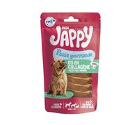 Riga - Jappy Ossa pressate anatra - Dolcetto cane - Ricco di anatra - Ricco di proteine e collagene - Basso contenuto di grassi - senza tintura, né additivi, né pelle di manzo - 70 G