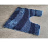 Riga Mare Blu Tappeto Wc Con Scollo A 55x50cm. Altezza Pavimento Alto Profondità